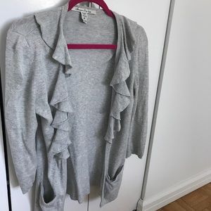 American Rag Ruffle open sweater